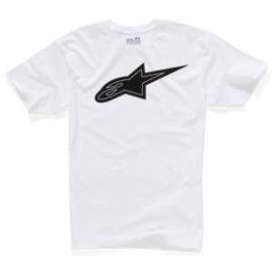 Alpine Stars T-Shirt | Astars Carbon Fiber Ss T Shirt - White Black