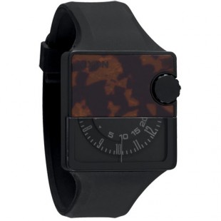 Nixon Watch Nixon Rubber Murf Watch Matte Black Dark Tortoise Skate Shoes Shop UK